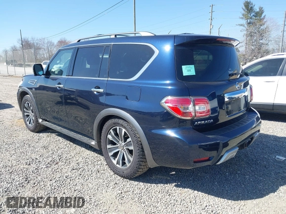 2017 Nissan Armada SV with VIN JN8AY2NC3H9501228, listed as a IAAI auction lot 41780182 with 233,183 mi miles and . Bid and sale history available at DreamBid. Image 3.