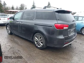 2016 Kia Sedona SX-L with VIN KNDME5C16G6118727, listed as a IAAI auction lot 41835104 with 116,657 mi miles. Bid and sale history available at carsss.com. Image 3.
