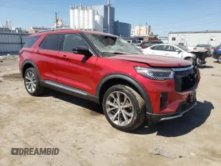 2025 Ford Explorer Platinum with VIN 1FMWK8HC6SGA30403, listed as a Copart auction lot 69964764 with 1,670 mi miles and Salvage title. Bid and sale history available at DreamBid. Image 4.