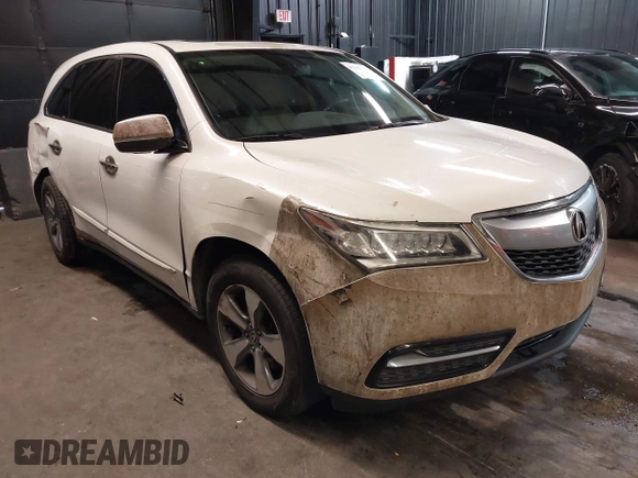 2014 Acura MDX with VIN 5FRYD3H28EB003234, listed as a IAAI auction lot 41101167 with 192,090 mi miles. Bid and sale history available at carsss.com. Image 1.