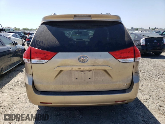 2011 Toyota Sienna LE AAS with VIN 5TDKK3DCXBS133891, listed as a Copart auction lot 55471475 with 132,676 mi miles and Clean Title. Bid and sale history available at carsss.com. Image 6.