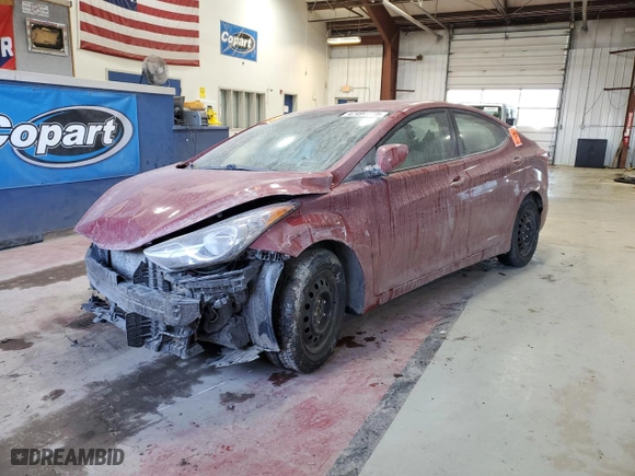 2011 Hyundai Elantra Ltd with VIN KMHDH4AE4BU089946, listed as a Copart auction lot 47494685 with 0 mi miles and Salvage Title. Bid and sale history available at carsss.com. Image 1.