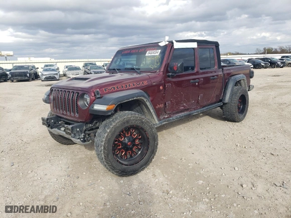 2021 Jeep Gladiator Mojave with VIN 1C6JJTEG5ML567664, listed as a Copart auction lot 84534554 with 51,236 mi miles and Salvage Title. Bid and sale history available at carsss.com. Image 1.
