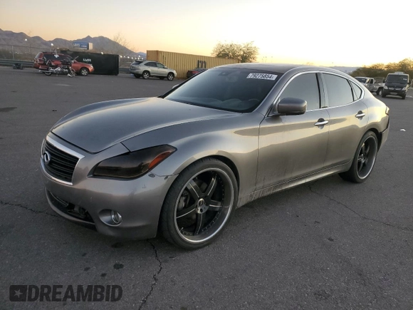 2011 Infiniti M37 with VIN JN1BY1AP3BM321581, listed as a Copart auction lot 79275854 with 215,496 mi miles and Salvage Title. Bid and sale history available at carsss.com. Image 1.