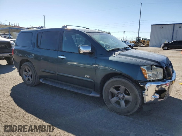 2005 Nissan Armada LE z VIN 5N1AA08A05N710696, wystawiony jako Copart lot #46854495 z przebiegiem 211 883 mil mil oraz Szkoda całkowita • Salvage title. Historia ofert i sprzedaży dostępna na DreamBid. Obrazek 4.
