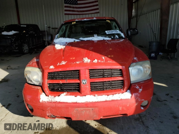 2007 Dodge Dakota SLT with VIN 1D7HW48PX7S195197, listed as a Copart auction lot 44504705 with 206,111 mi miles and Clean Title. Bid and sale history available at carsss.com. Image 5.