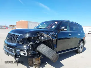 2016 Infiniti QX80 with VIN JN8AZ2NF5G9613566, listed as a IAAI auction lot 41820159 with 91,604 mi miles. Bid and sale history available at carsss.com. Image 6.