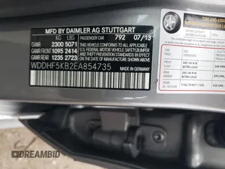 2014 Mercedes-Benz E 350 Sport with VIN WDDHF5KB2EA854735, listed as a Copart auction lot 88583415 with 99,456 mi miles and Salvage title. Bid and sale history available at DreamBid. Image 12.