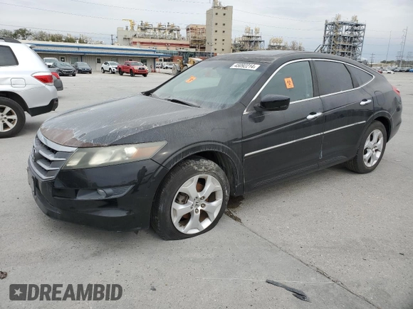 2010 Honda Crosstour EX-L z VIN 5J6TF1H50AL010040, wystawiony jako Copart lot #45092214 z przebiegiem Nie podano mil oraz Szkoda całkowita • Salvage title. Historia ofert i sprzedaży dostępna na DreamBid. Obrazek 1.