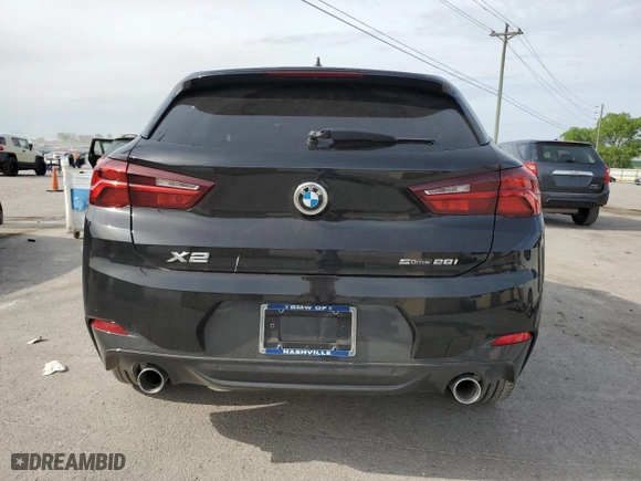 2023 BMW X2 sDrive28i with VIN WBXYH9C08P5V32687, listed as a Copart auction lot 51804434 with 11,427 mi miles. Bid and sale history available at carsss.com. Image 6.