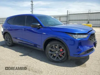 2022 Acura MDX w/A-Spec Package with VIN 5J8YE1H02NL041977, listed as a Copart auction lot 54224465 with 54,585 mi miles and Salvage title. Bid and sale history available at DreamBid. Image 4.