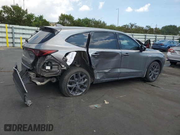 2023 Acura MDX w/A-Spec Package with VIN 5J8YE1H02PL040024, listed as a Copart auction lot 49698835 with 70,329 mi miles and Salvage Title. Bid and sale history available at carsss.com. Image 3.