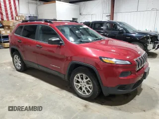 2017 Jeep Cherokee Sport with VIN 1C4PJMAB0HW504625, listed as a Copart auction lot 84867194 with 46,966 mi miles and Salvage Title. Bid and sale history available at carsss.com. Image 4.