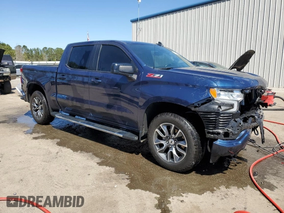 2023 Chevrolet Silverado 1500 RST with VIN 2GCUDEED3P1137124, listed as a Copart auction lot 50585395 with 28,332 mi miles and Salvage Title. Bid and sale history available at DreamBid. Image 4.