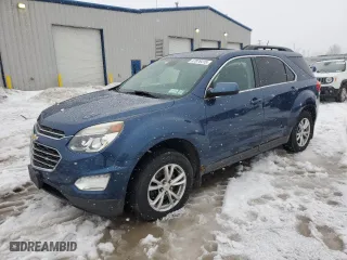 2016 Chevrolet Equinox LT with VIN 2GNFLFEK7G6178527, listed as a Copart auction lot 47876415 with 105,739 mi miles and Salvage Title. Bid and sale history available at carsss.com. Image 1.