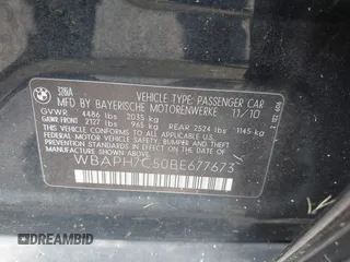 2011 BMW 3 Series 328i с VIN WBAPH7C50BE677673, выставлен на аукционе IAAI как лот 42680579 с пробегом 207 336 миль миль и . История ставок и продаж доступна на DreamBid. Изображение 9.