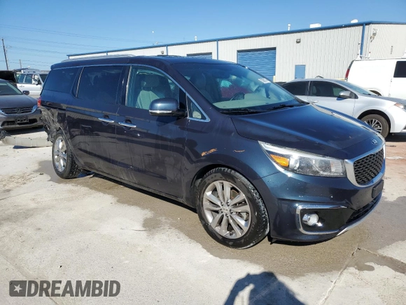 2016 Kia Sedona SX-L with VIN KNDME5C13G6176231, listed as a Copart auction lot 73390174 with Not Provided miles and Salvage Title. Bid and sale history available at carsss.com. Image 4.