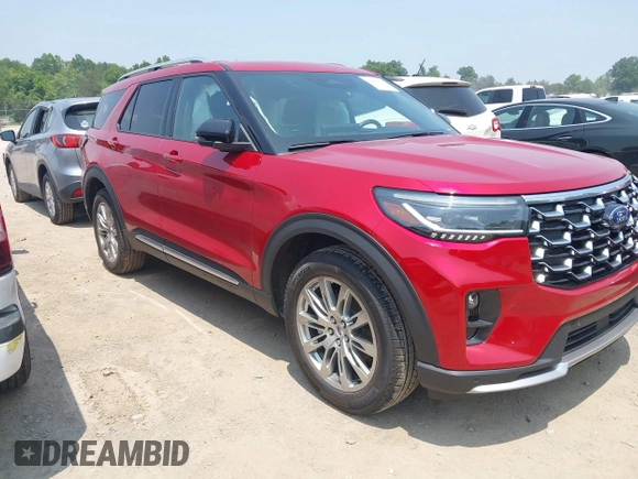 2025 Ford Explorer with VIN 1FMUK8HH4SGB44547, listed as a IAAI auction lot 42427779 with 3,008 mi miles and . Bid and sale history available at DreamBid. Image 1.