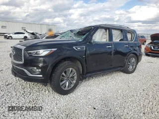 2019 Infiniti QX80 LUXE with VIN JN8AZ2NE4K9226586, listed as a Copart auction lot 85905164 with 111,445 mi miles and Salvage Title. Bid and sale history available at carsss.com. Image 1.