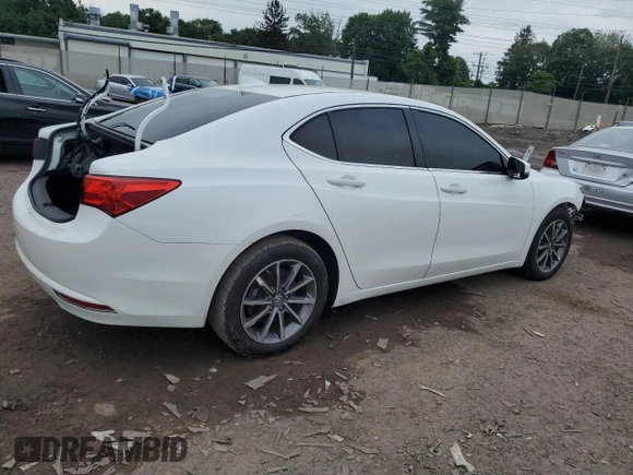 2020 Acura TLX with VIN 19UUB1F39LA003806, listed as a Copart auction lot 59588425 with 131,997 mi miles and Salvage title. Bid and sale history available at DreamBid. Image 3.