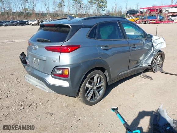 2020 Hyundai Kona Limited with VIN KM8K3CA53LU406083, listed as a IAAI auction lot 41989767 with 66,199 mi miles. Bid and sale history available at carsss.com. Image 4.