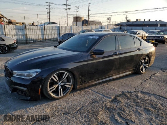 2017 BMW 7 Series 750i with VIN WBA7F0C57HGM21136, listed as a Copart auction lot 88525335 with 102,508 mi miles and Salvage title. Bid and sale history available at DreamBid. Image 1.
