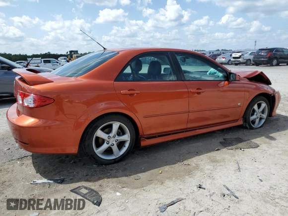 2004 Mazda Mazda6 s with VIN 1YVFP80D845N58740, listed as a Copart auction lot 51483185 with 130,196 mi miles and Salvage Title. Bid and sale history available at carsss.com. Image 3.