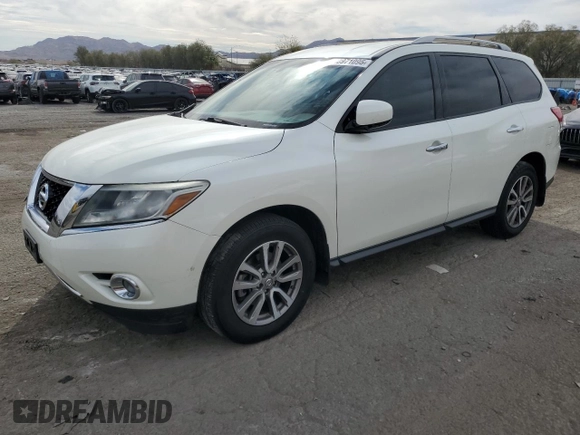 2016 Nissan Pathfinder S with VIN 5N1AR2MM4GC622205, listed as a Copart auction lot 50971095 with 114,351 mi miles and Salvage title. Bid and sale history available at DreamBid. Image 1.