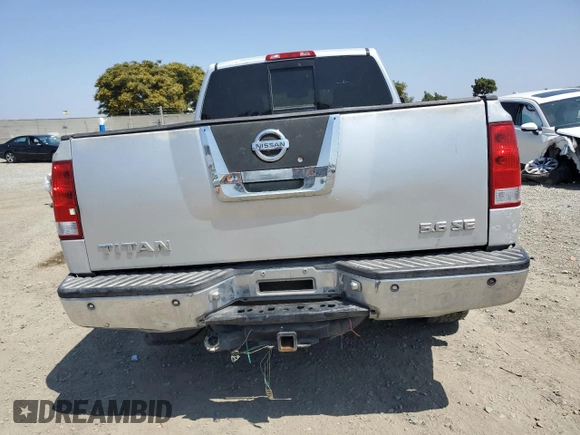 2005 Nissan Titan SE with VIN 1N6AA06B25N551841, listed as a Copart auction lot 62160285 with 167,019 mi miles and Salvage title. Bid and sale history available at DreamBid. Image 6.