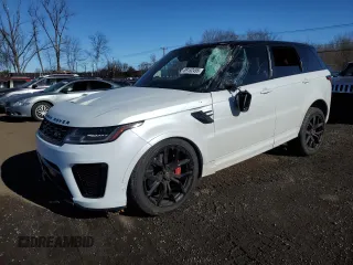 2018 Land Rover Range Rover Sport SVR with VIN SALWZ2SE9JA195721, listed as a Copart auction lot 89152495 with 54,641 mi miles and Salvage Title. Bid and sale history available at carsss.com. Image 1.