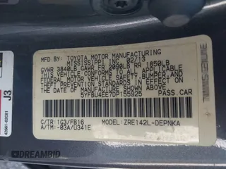 2013 Toyota Corolla L with VIN 5YFBU4EE7DP155925, listed as a IAAI auction lot 41858618 with 146,822 mi miles. Bid and sale history available at carsss.com. Image 9.