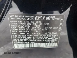2024 Volkswagen Atlas SE with VIN 1V2WR2CA9RC514763, listed as a Copart auction lot 88169765 with 39,144 mi miles and Salvage title. Bid and sale history available at DreamBid. Image 16.