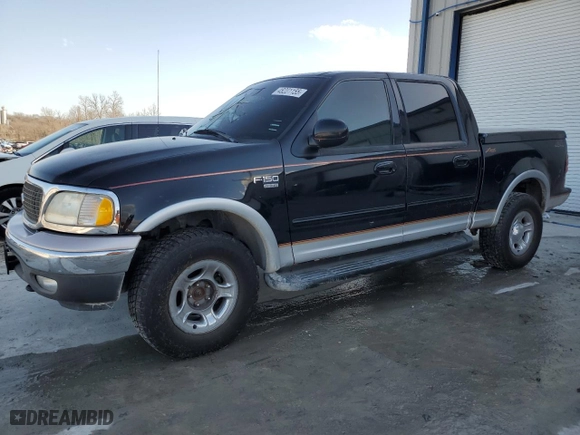 2001 Ford F-150 SuperCrew XLT with VIN 1FTRW08W91KE12972, listed as a Copart auction lot 48201155 with 0 mi miles and Salvage Title. Bid and sale history available at carsss.com. Image 1.