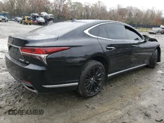 2019 Lexus LS 500 with VIN JTHC51FF1K5005423, listed as a Copart auction lot 80461064 with 73,595 mi miles and Salvage title. Bid and sale history available at DreamBid. Image 3.