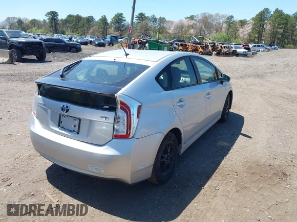 2013 Toyota Prius One with VIN JTDKN3DU4D5665193, listed as a IAAI auction lot 42137373 with 196,469 mi miles. Bid and sale history available at carsss.com. Image 4.