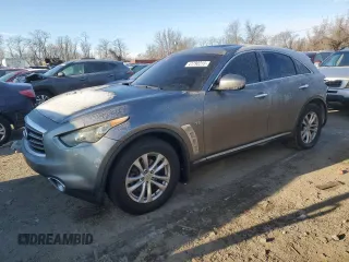 2014 Infiniti QX70 with VIN JN8CS1MU0EM452061, listed as a Copart auction lot 41790215 with 122,408 mi miles and Salvage Title. Bid and sale history available at DreamBid. Image 1.