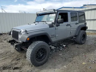 2014 Jeep Wrangler Unlimited Sport with VIN 1C4BJWDG3EL108151, listed as a Copart auction lot 49862315 with 104,417 mi miles and Salvage Title. Bid and sale history available at carsss.com. Image 1.