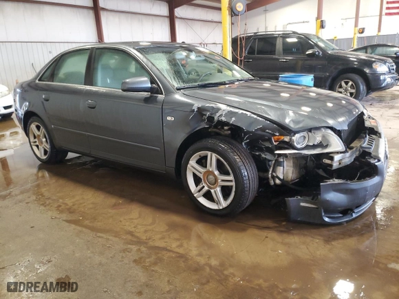 2007 Audi A4 2.0T with VIN WAUDF78E77A074221, listed as a Copart auction lot 47201605 with 134,577 mi miles and Salvage Title. Bid and sale history available at carsss.com. Image 4.