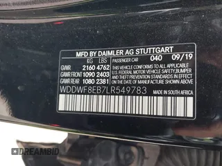 2020 Mercedes-Benz C 300 with VIN WDDWF8EB7LR549783, listed as a IAAI auction lot 41887063 with 83,443 mi miles and . Bid and sale history available at DreamBid. Image 9.