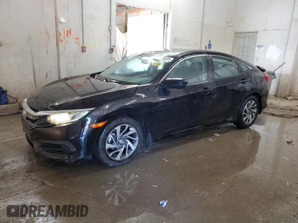 2016 Honda Civic EX with VIN 19XFC2F70GE023085, listed as a Copart auction lot 54716635 with 208,461 mi miles and Salvage Title. Bid and sale history available at DreamBid. Image 1.