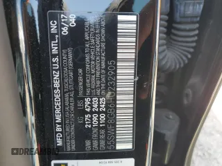 2017 Mercedes-Benz C 63 AMG with VIN 55SWF8GB6HU232905, listed as a Copart auction lot 52523195 with 78,396 mi miles and Salvage title. Bid and sale history available at DreamBid. Image 13.