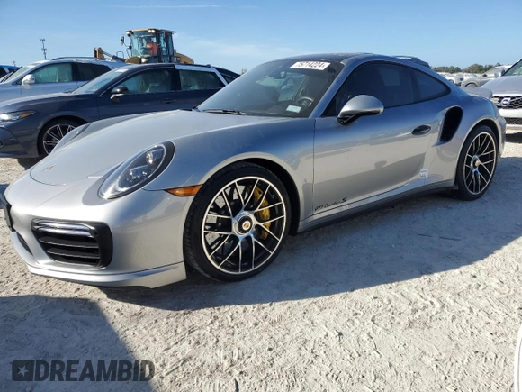 2019 Porsche 911 Turbo with VIN WP0AD2A94KS140514, listed as a Copart auction lot 75714224 with Not Provided miles and Salvage Title. Bid and sale history available at carsss.com. Image 1.