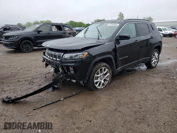 2022 Jeep Compass Latitude Lux с VIN 3C4NJDFB7NT219096, выставлен на аукционе Copart как лот 57703855 с пробегом 42 108 миль миль и На запчасти • Non repairable. История ставок и продаж доступна на DreamBid. Изображение 1.