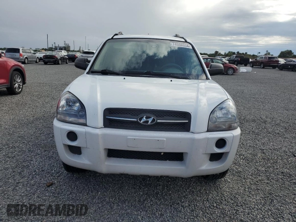2007 Hyundai Tucson GLS with VIN KM8JM12B17U647826, listed as a Copart auction lot 74586934 with 0 mi miles and Salvage Title. Bid and sale history available at carsss.com. Image 5.