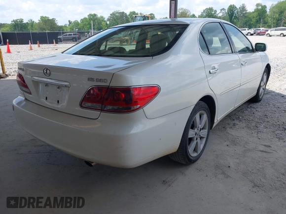 2005 Lexus ES 350 with VIN JTHBA30G955137144, listed as a IAAI auction lot 42170631 with 268,835 mi miles and . Bid and sale history available at DreamBid. Image 4.