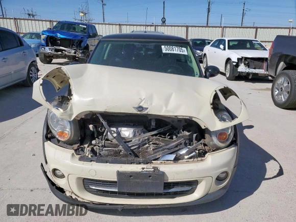2012 MINI Hardtop with VIN WMWSU3C57CT543724, listed as a Copart auction lot 50081705 with Not Provided miles and Salvage Title. Bid and sale history available at DreamBid. Image 5.