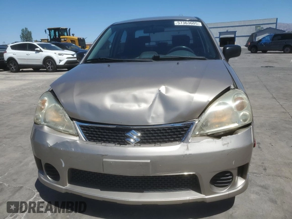 2006 Suzuki Aerio Premium z VIN JS2RA62S165300427, wystawiony jako Copart lot #57363605 z przebiegiem 141 824 mil mil oraz Szkoda całkowita • Salvage title. Historia ofert i sprzedaży dostępna na DreamBid. Obrazek 5.