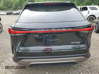 2025 Lexus RX 350 with VIN 2T2BAMCA9SC089458, listed as a Copart auction lot 58992545 with 487 mi miles and Salvage title. Bid and sale history available at DreamBid. Image 6.