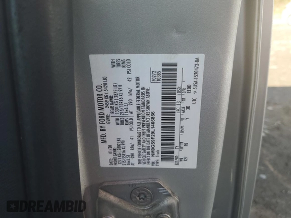 2020 Ford Transit Connect XLT с VIN NM0GS9F29L1466866, выставлен на аукционе Copart как лот 73131744 с пробегом 48 840 миль миль и На запчасти • Non repairable. История ставок и продаж доступна на DreamBid. Изображение 13.