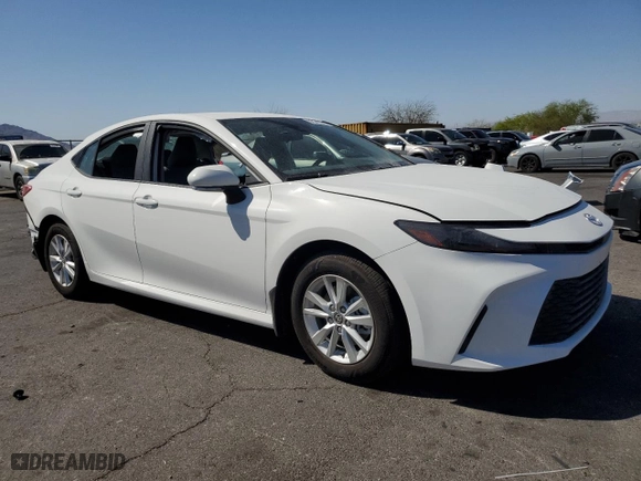 2025 Toyota Camry LE with VIN 4T1DAACK4SU048139, listed as a Copart auction lot 52049085 with 0 mi miles and Salvage Title. Bid and sale history available at carsss.com. Image 4.